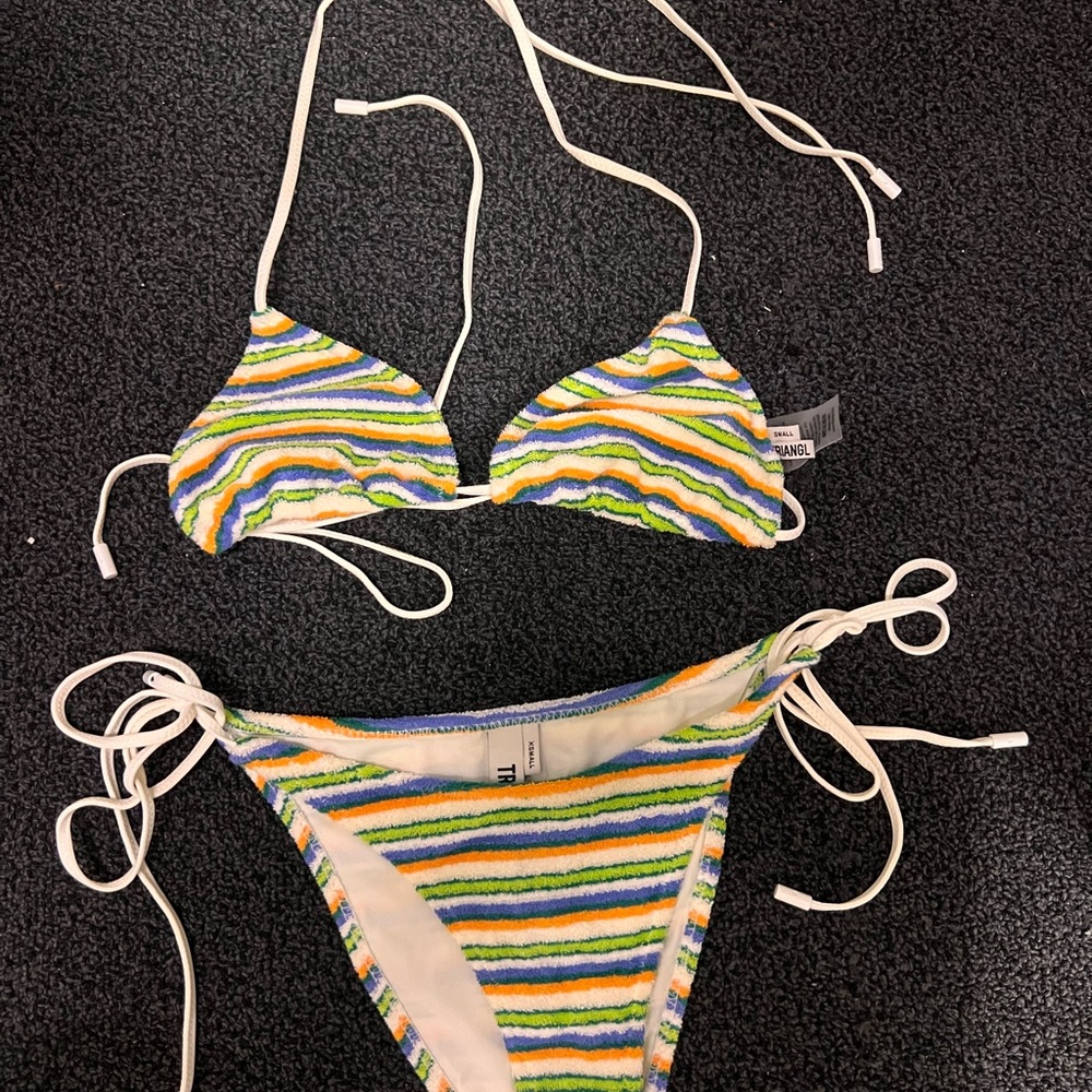 Triangl Swimwear Multicolor Striped Bikini